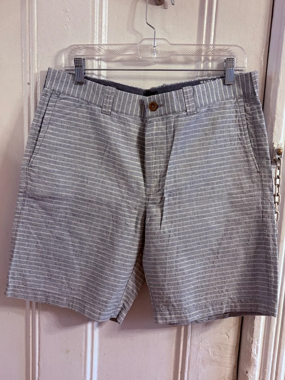 J. Crew Gray Pinstripe Shorts